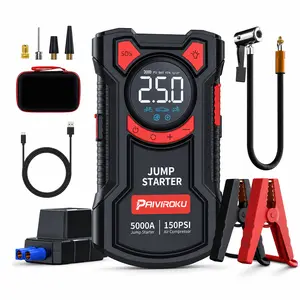 【PJ100】4-in-1 Portable Car Jump Starter with Air Pump, 12V Emergency Battery Booster for Cars, 150 PSI Tire Inflator, USB-A Output Auto Accessories