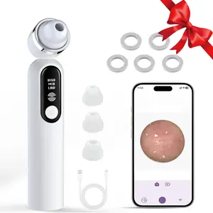 Visible Exfoliator black head Vacuum Cleaner,with 3 Cleaner Suction，Skin Scrubber with Camera, Pore Cleaner withThree Modes,USB Rechargeable, CleansingSkincare for All Gender, Gift for Men & Women,Summer Gift, Best Gifts, Facial Blackhead Remover
