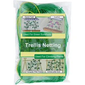 Pack of 2 Cucumber Tomato Trellis Netting, Heavy Duty Garden Netting for Climbing  Support, Pea, Grape, Bean, Fruit, Vegetables - 4" Mesh Size, 3Ft x 6Ft