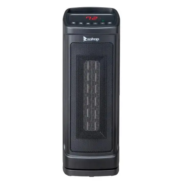 Electric Space Heater w/Remote Control, Portable Tower Heater w/ 70° Oscillating, Timer, Adjustable Thermostat, Tip-over & Overheat Protection for Indoor Use Bedroom Living Room, 1500W