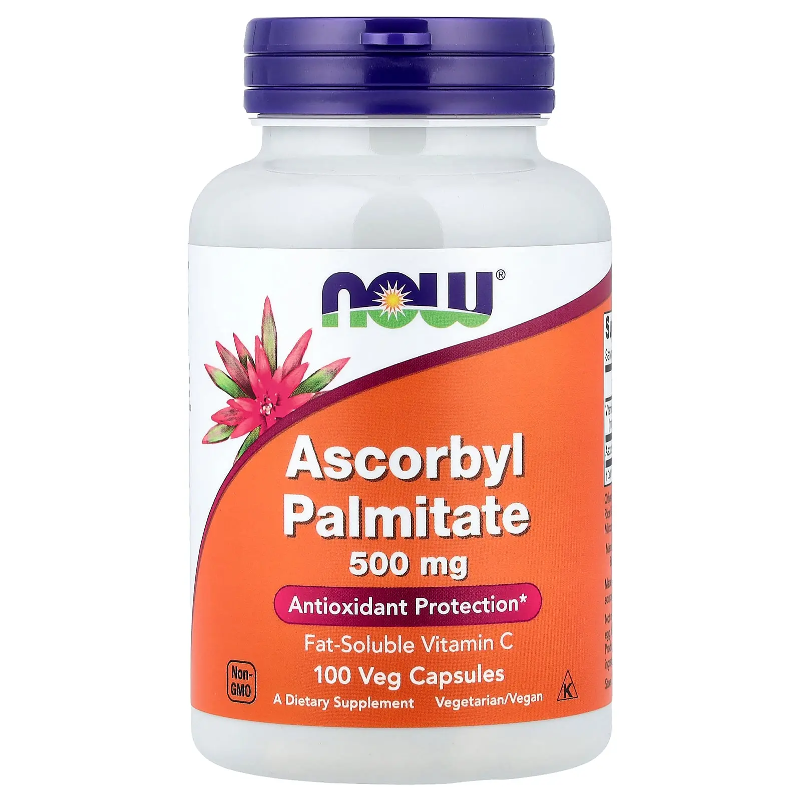 NOW Foods Ascorbyl Palmitate, 500 mg, 100 Veg Capsules