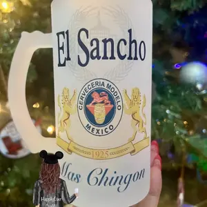 El Sancho 16oz custom beer mug