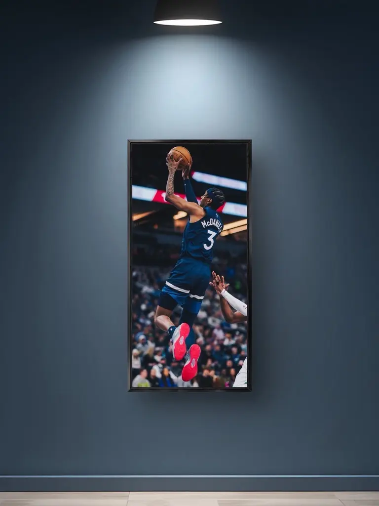 Jaden McDaniels poster  Vintage 90s Poster: Jaden McDaniels Basketball Game Day Gift For Fan Basketball Player Poster | Rolled Posters