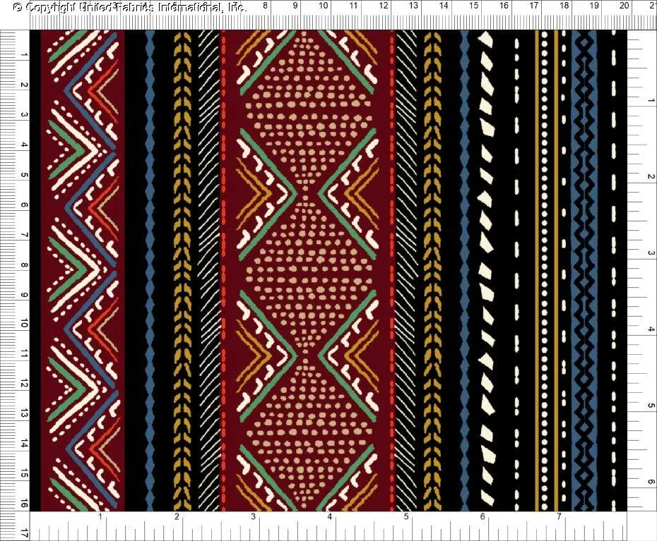 Crepe Techno Printed Meara, Tribal Fabric, Stretch Crepe, Ethnic Print, Prom Dress Fabric, Sewing Fabric