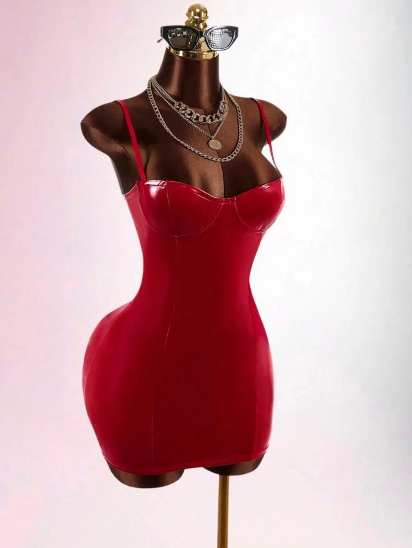 Rouge Latex Underwire Mini Dress