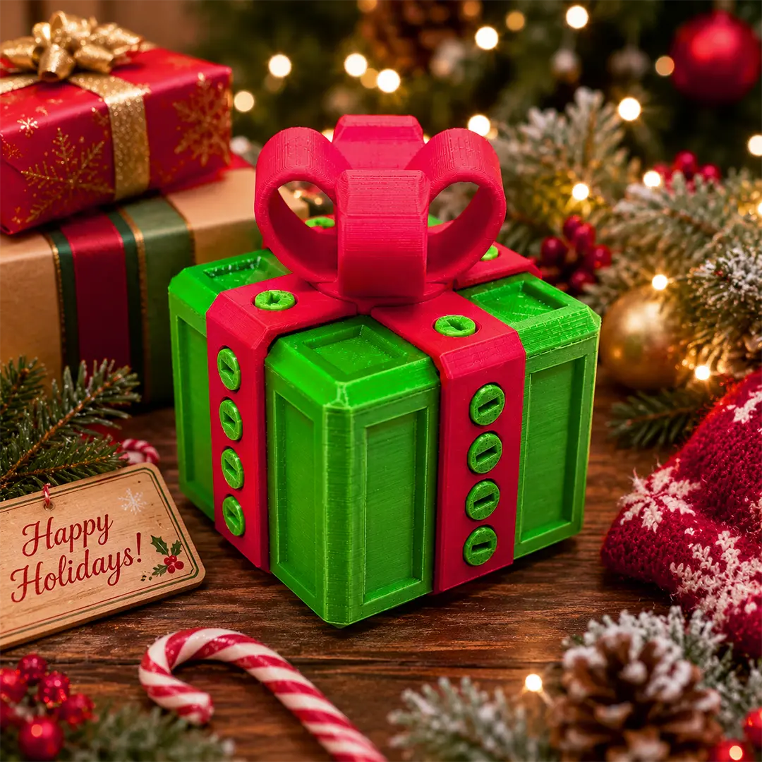 3PCS Annoying Gift Box with Screws, Funny Prank Puzzle Box for Christmas & Birthdays, 3D Printed Screw Gifts Box, Challenging Take-Apart Gift for Adults & Teens (Green)
