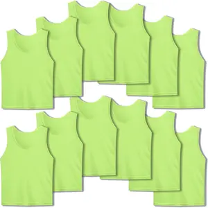 Scrimmage Vests Pinnies Team Practice Jerseys for Kids,Youth and Adult Sports Soccer,Football,Basketball(12 Pack)