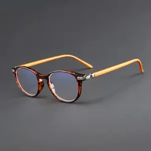 Retro riseshell Reading Glasses - Ultra-Lightweight Small Round Frames with HD Lens - Progressive Near Vision Correction (+0  +4.00) - Metallic Hinge - Compatible with Presbyopia & Everyday/Special Occasions - Men & Women - Available in Red/Blue/Green/O-G