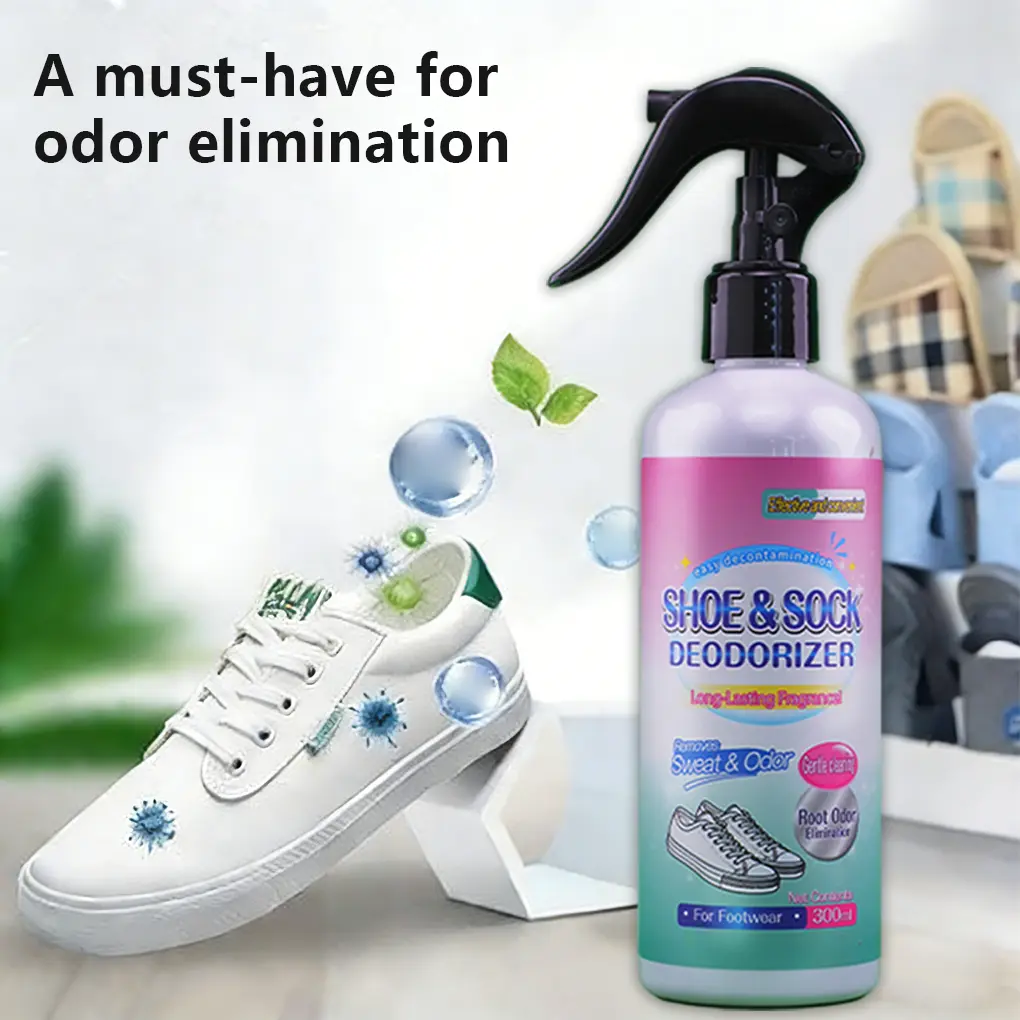 Foot and Shoe Deodorizer Spray, Deodorant and Smell Remover, 24-Hour Freshness Foot Odor Eliminator for Feet Extra Strength Fresher for Smelly Shoes & Stinky Feet Spray，10.15 fl oz