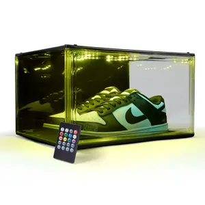 Kicks & Co Shoe Display Box XL with LED Lighting, remote control, USB Powered, 1 pack