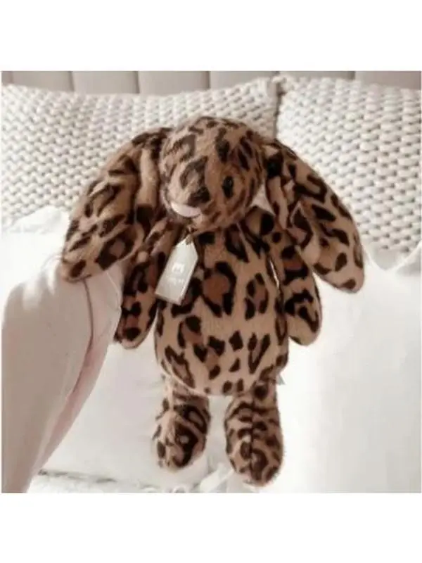 Jellycat Cobblehop Bunny Exclusive Plush Toy, Leopard Print Long Ear Rabbit Gift for Birthdays and Collectors