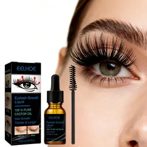 Seven-Day Rapid Growth Eyelash Serum, Castor Oil Eyelash Care Lotion - 10 Ml Gentle Formula, Provides Gentle Nourishment To The Eyelashes And Eyebrows. Comes With A Precision Brush Head, Suitable For Daily Eyelash Care.