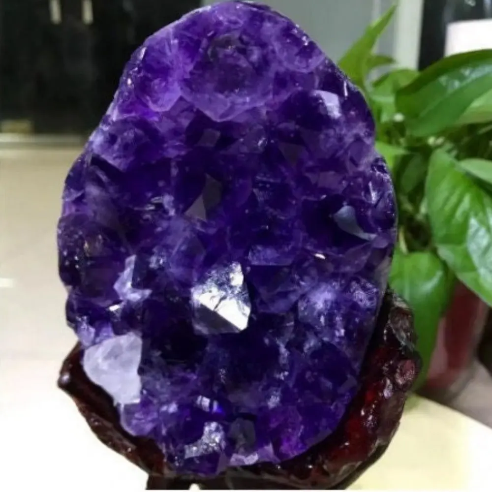 Raw Natural Amethyst Carved Crystal Quartz Cluster