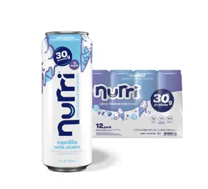 Nurri 30g Vanilla, Strawberry & Chocolate Low Sugar Ultra-Filtered Milkshake 11 fl. oz., 12 pk. High Protein Shake Beverage Flavor Low, Meal Replacement