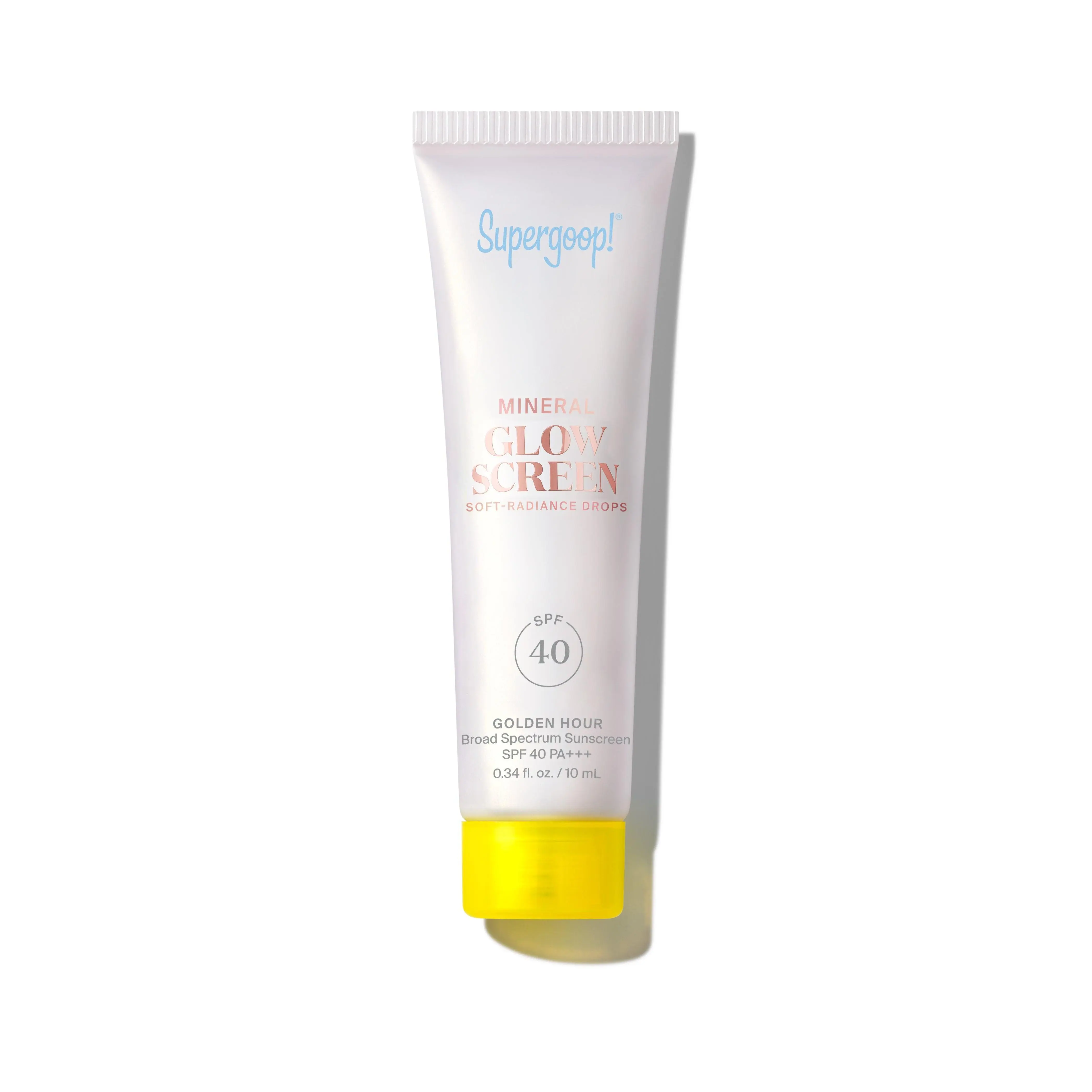 Mini Tube Glowscreen Drops Mineral SPF 40 Golden Hour 10ml