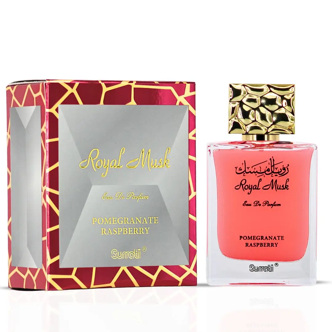 Royal Musk Pomegranate Raspberry EDP 100ML (3.4 OZ) by SURRATI, Exotic Fragrances for Men & Women.