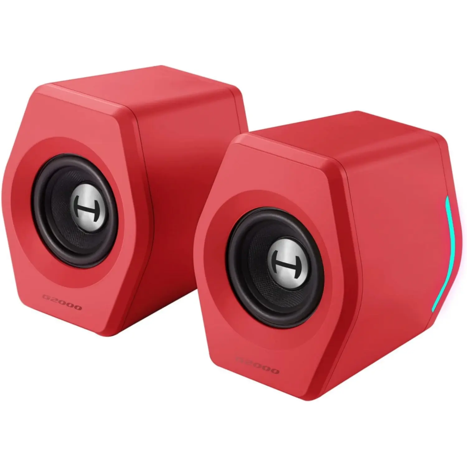Edifier G2000 32W PC Gaming Computer Speakers for Laptop Mac Desktop Computer Woofer Speakers Bluetooth USB 3.5mm AUX Inputs RGB Lights Multimedia Speakers Red