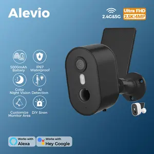 2.5k/4mp Outdoor Solar Camera WiFi Wireless Security Camera Ultra Long Standby Time, Ai Detection, Pir Color Night Vision, Rugged Security Surveillance Camera, Weatherproof Surveillance Cameras