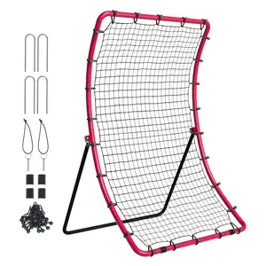 VEVOR Baseball And Softball Rebounder Net, 4 x 5.5 ft PitchBack Baseball Pitching Nest, Pitch Return Trainer Rebound Net with Pitching Target, All Angle Fielding Rebound Net for Grounders Pop Flies, 4X5.5 Ft, Angle Adjust