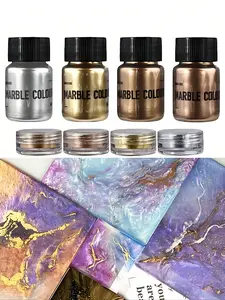Shimmer Metallic Gold Silver Color Powder, Pearl Colorant Pigment, Dye Colorant Glitter Mica Powder for DIY Painting Supplies & Resin Jewelry Making