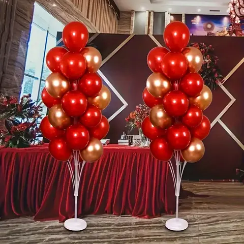 Balloon Column Kit without Balloon, 1 Set Balloon Stand, Dazzling Base & Pole Set for Vibrant Backdrop Decorations, Perfect for Birthdays, Weddings, Balloon Party Supplies