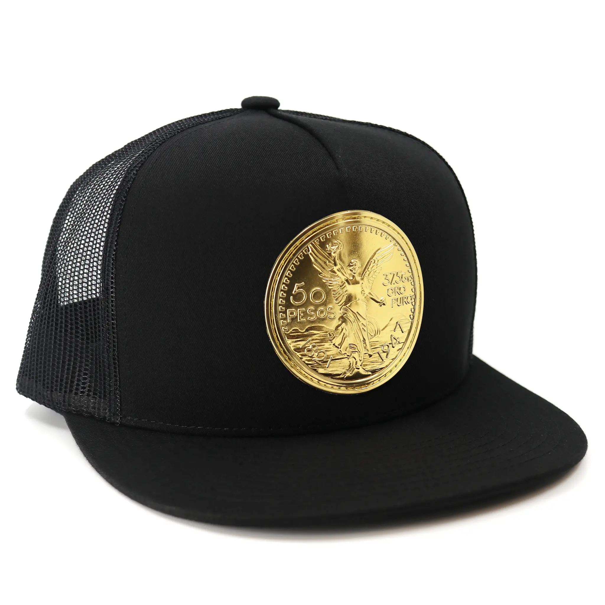 El Cente Black flat visor hat