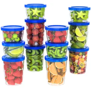 LUOFNI Reusable Food Storage Containers 6 Pack-17 Oz & 6 Pack-34 Oz , Stackable Oven-Safe Containers with Lids Leakproof, Airtight Meal Prep Containers For Lunch, On The Go, Leftover, Dishwasher Safe（gift)
