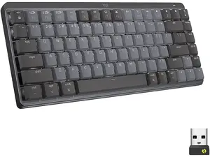 Logitech MX Mechanical Mini Wireless Illuminated Keyboard, Linear Switches, Backlit, Bluetooth, USB-C, macOS, Windows, Linux, iOS, Android, Graphite