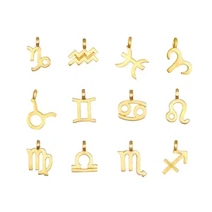 Satya Jewelry 18kt Gold Plate Zodiac Glyph Charm - One year warranty