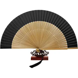 Hand Fans for Women Foldable -  Silk Folding Fan Handheld, Fans for Line Dancing Wedding, Portable Bridal Party Favor, Elegant Church Performance  (Sexy )