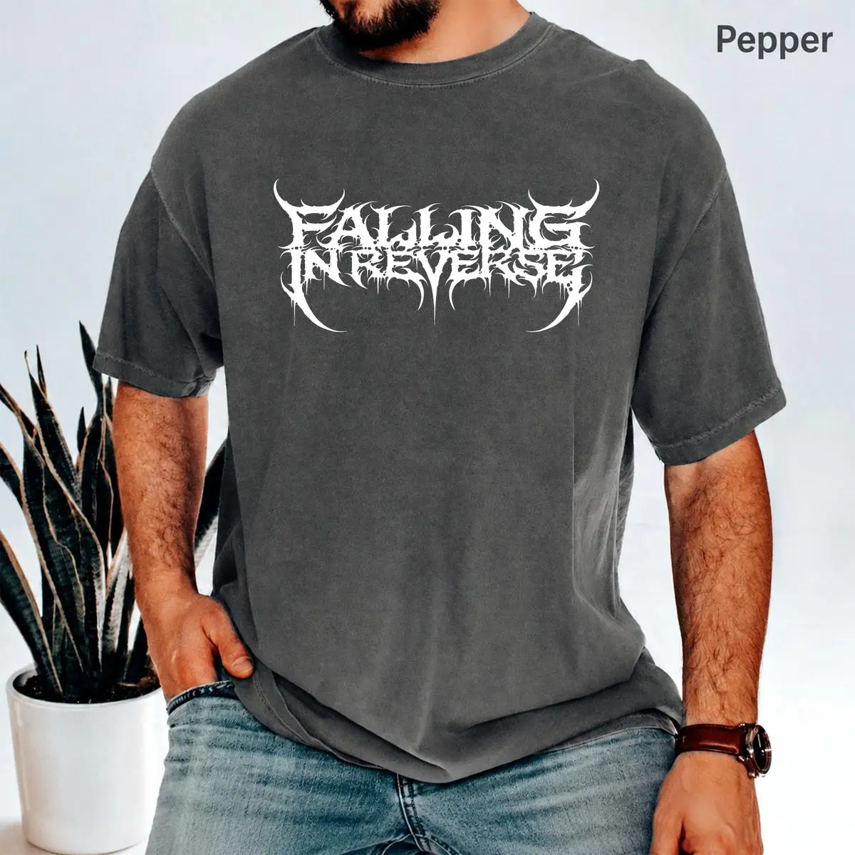Retro Falling In Reverse T-Shirt Rock Band Soft Everyday T-Shirt for Men & Women