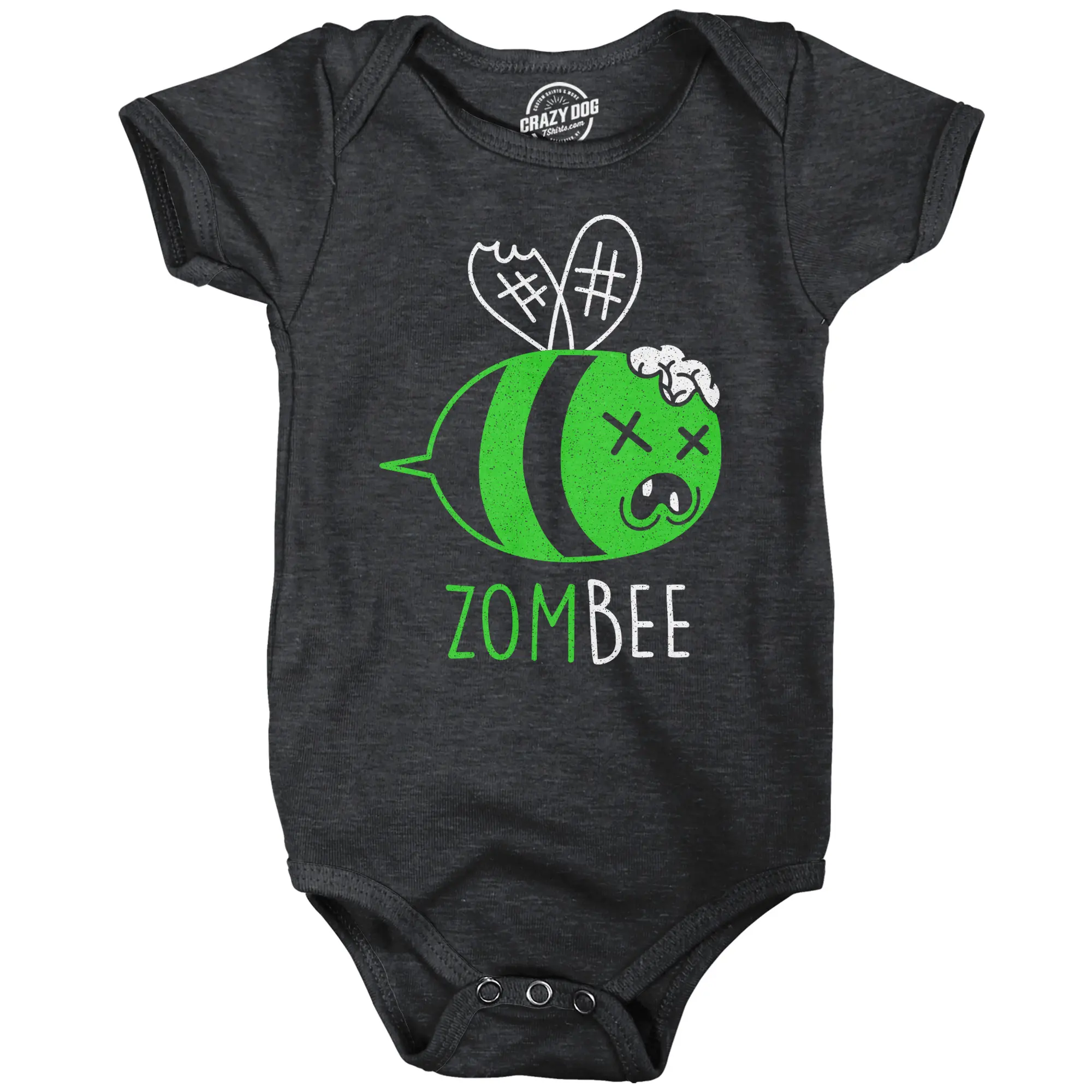 Zombee Baby Bodysuit Funny Sarcastic Zombie Graphic Novelty Halloween Jumper For Infants Funny Baby Onesies Halloween Clothes for Baby Funny Zombie Onesie Novelty Onesie Black -