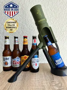 Made in USA | 12oz Domestic Beer Mortar Bottle Opener by SendCapsUSA