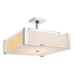 CWI Lighting Lucie 4 Light 17 inch Chrome Drum Shade Chandelier Ceiling Light 5571P17C-S