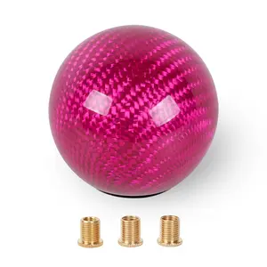Car modification accessories carbon fiber gear shift knob round automatic gear handle
