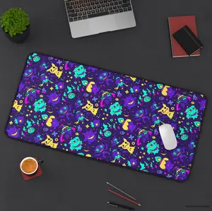 Gengar Ghost Pattern Desk Mat,Perfect for a Gift,Aesthetic Anime Desk Decoration,Office Computer Mat