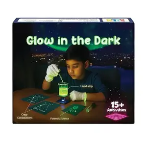 Curious Jr. by PW Glow in the Dark Science Experiment Kit for Kids Ages 8–14, 100+ STEM Experiments with Step-by-Step Manual & 30 Bonus DIY Activities, Birthday Gift for Boys &Girls