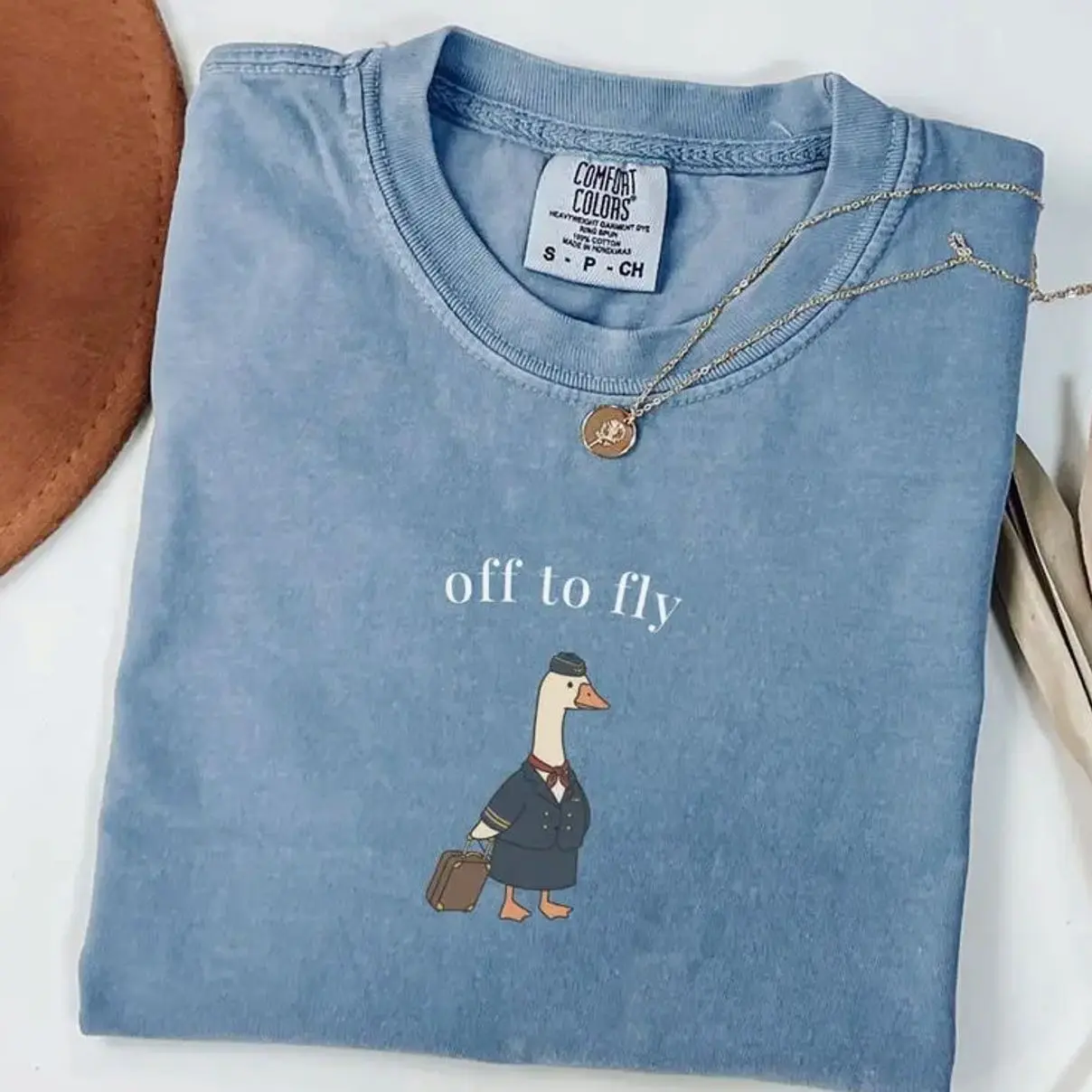 Comfort Colors Funny Flight Attendant Goose TShirt, Flight Attendant T-Shirt, Flight Attendant Mothers Day Gift, Cute Airline Tee, Unisex Shirt, Vintage Tee