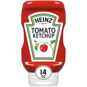 Heinz Tomato Ketchup 14 oz Bottle – Classic Original Ketchup, Rich Thick Flavor, Gluten-Free, Perfect for Burgers, Fries & Everyday Condiments