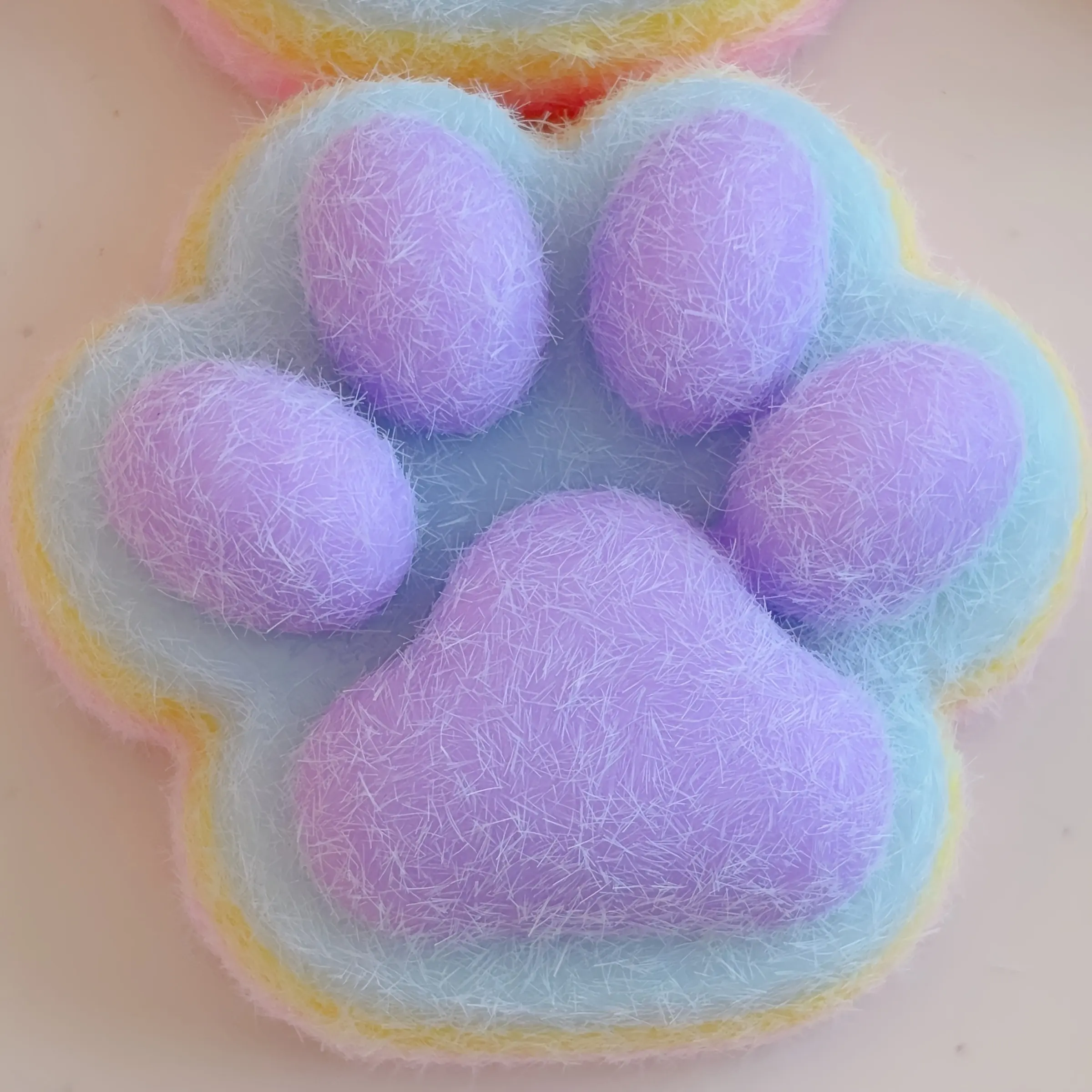 Rainbow Cat Paw Squeeze Toy, Decompression Squeeze, Soft Stress Relief Toy for Kids & Adults, Colorful Tpr Material, Perfect for Relaxing & Playing, Stress Relief Tool