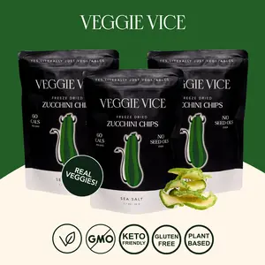 Zucchini Chips - Sea Salt | Freeze-Dried Crunchy & Healthy Veggie Snack