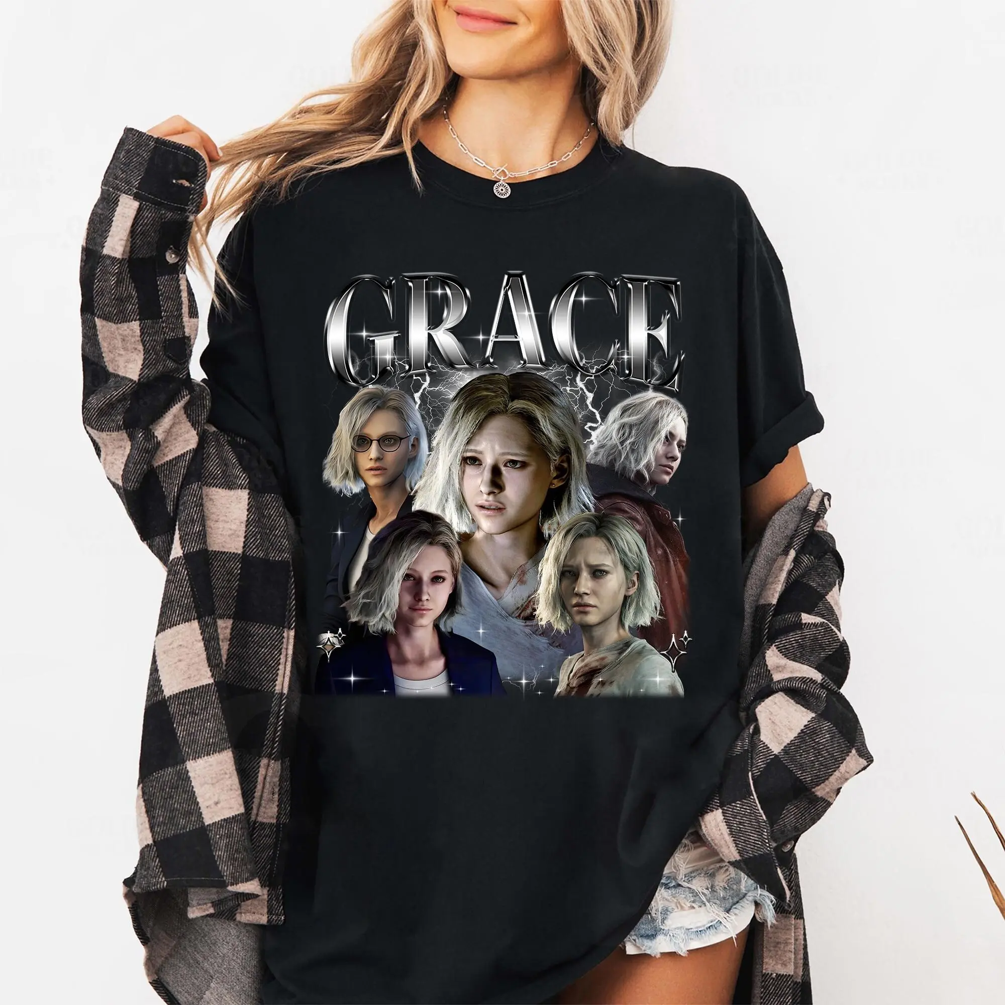 Grace Ashcroft Shirt, Resident Evil 9 Requiem Tee, Horror Game Graphic 12 Style