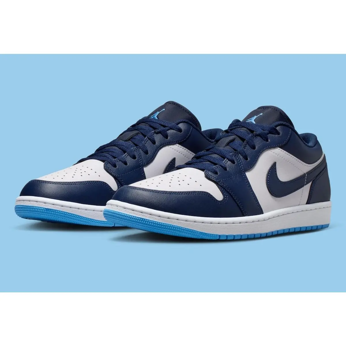 Men's Air Jordan 1 Low "Midnight Navy/University Blue" 553558-404 Fashion Athletic Sneaker Spring Shoes