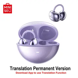 MINISO MS192 Translation Ear Clip Design Wireless Earphone, Open Ear Earbuds, HiFi Sound Quality Headset, Touch Wireless Headset, Built in Microphone, Audio