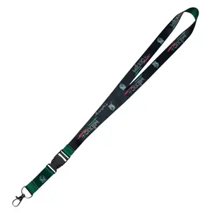 Mexico Soccer Lanyard – Two-Tone Black/Green