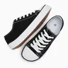 AKK Women's Black Low Top Wide Toe Canvas Shoes Breathable Lightweight Casual Sneakers with Non-Slip Sole Soft Cushioned Insole for Everyday Wear Footwear Girl Running Training Athletic Trainer Closed Runner outdoorfun