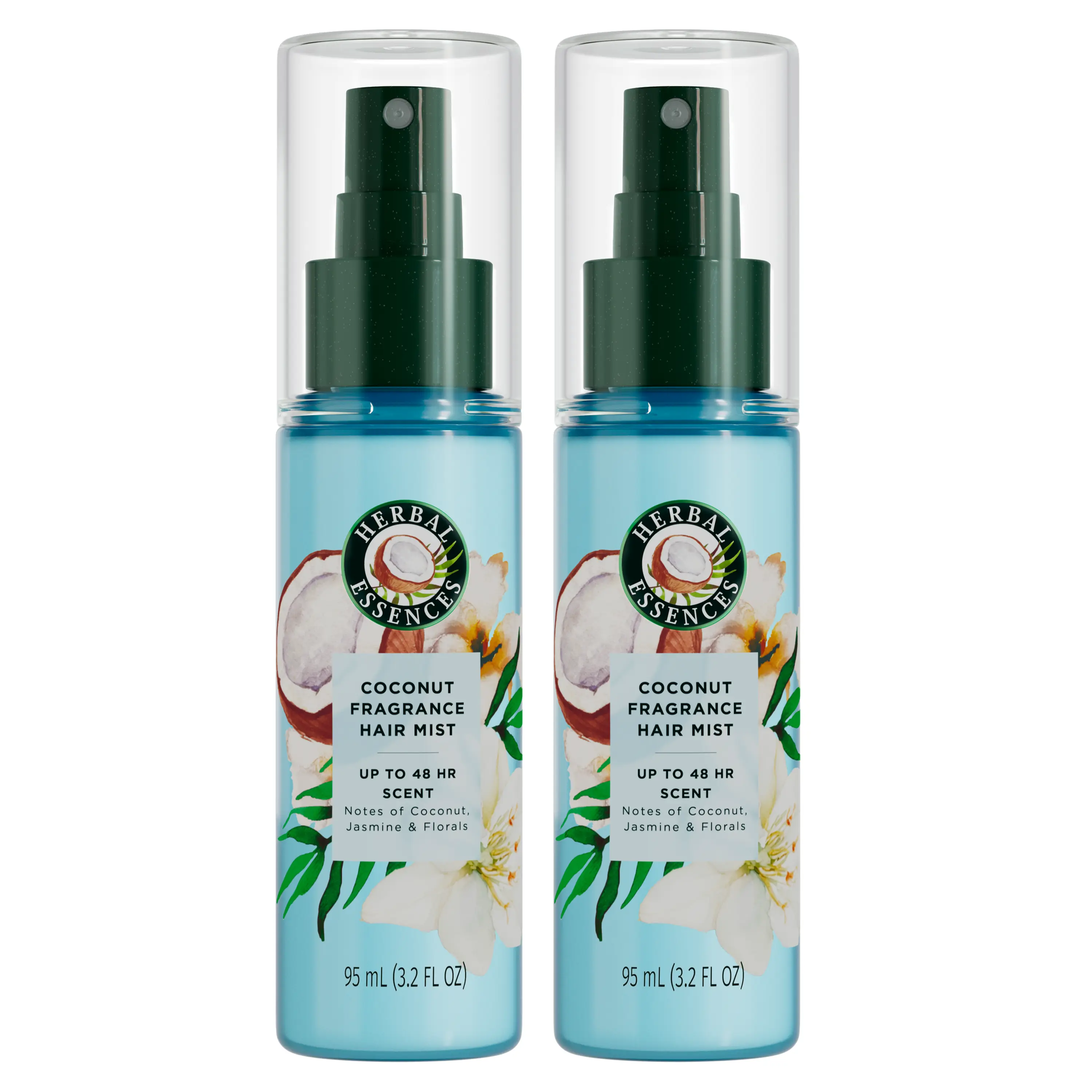 Herbal Essences Coconut Fragrance Hair Mist, Coconut Scent, Frizz Control, 3.2 fl oz, for all Hair Types (2 pack)