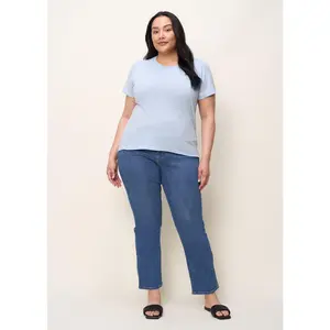 The Crew Neck Tee in Sky Blue for Women Cotton Fit