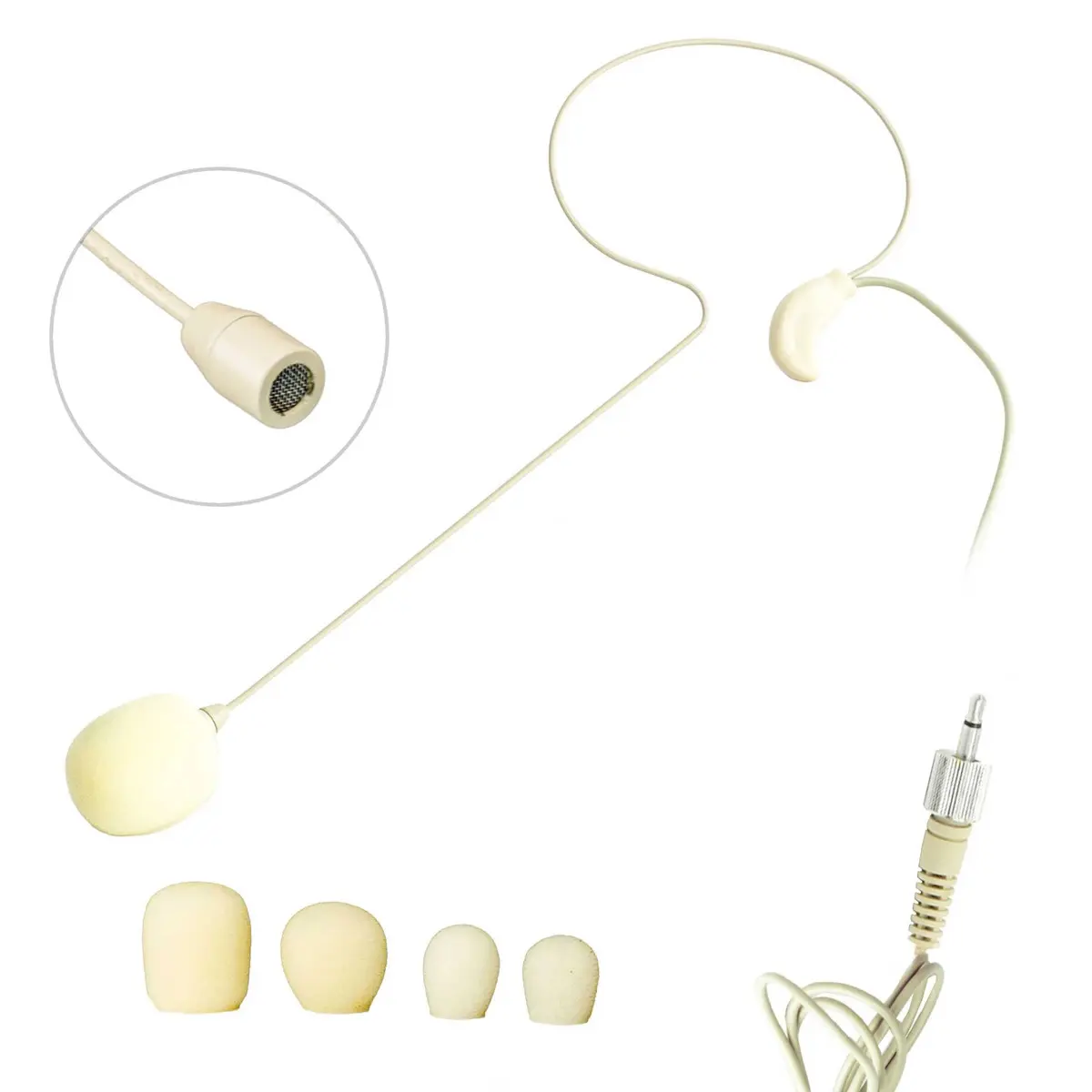 Nady HM-35 Headmic Headworn Omni-Directional Cardoid Condenser Microphone with 3.5mm Connector, Biege