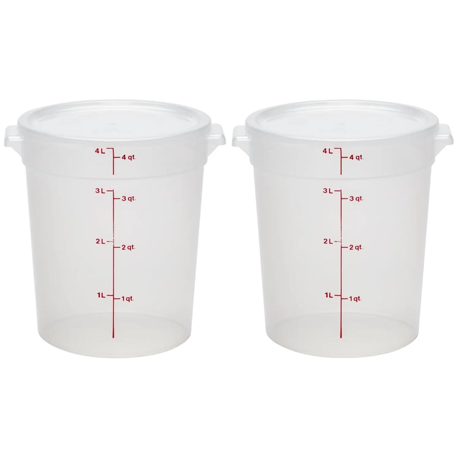 Food Storage Containers with Lids (BPA-Free) - 4 Quart Food Storage Container (2 Pack)